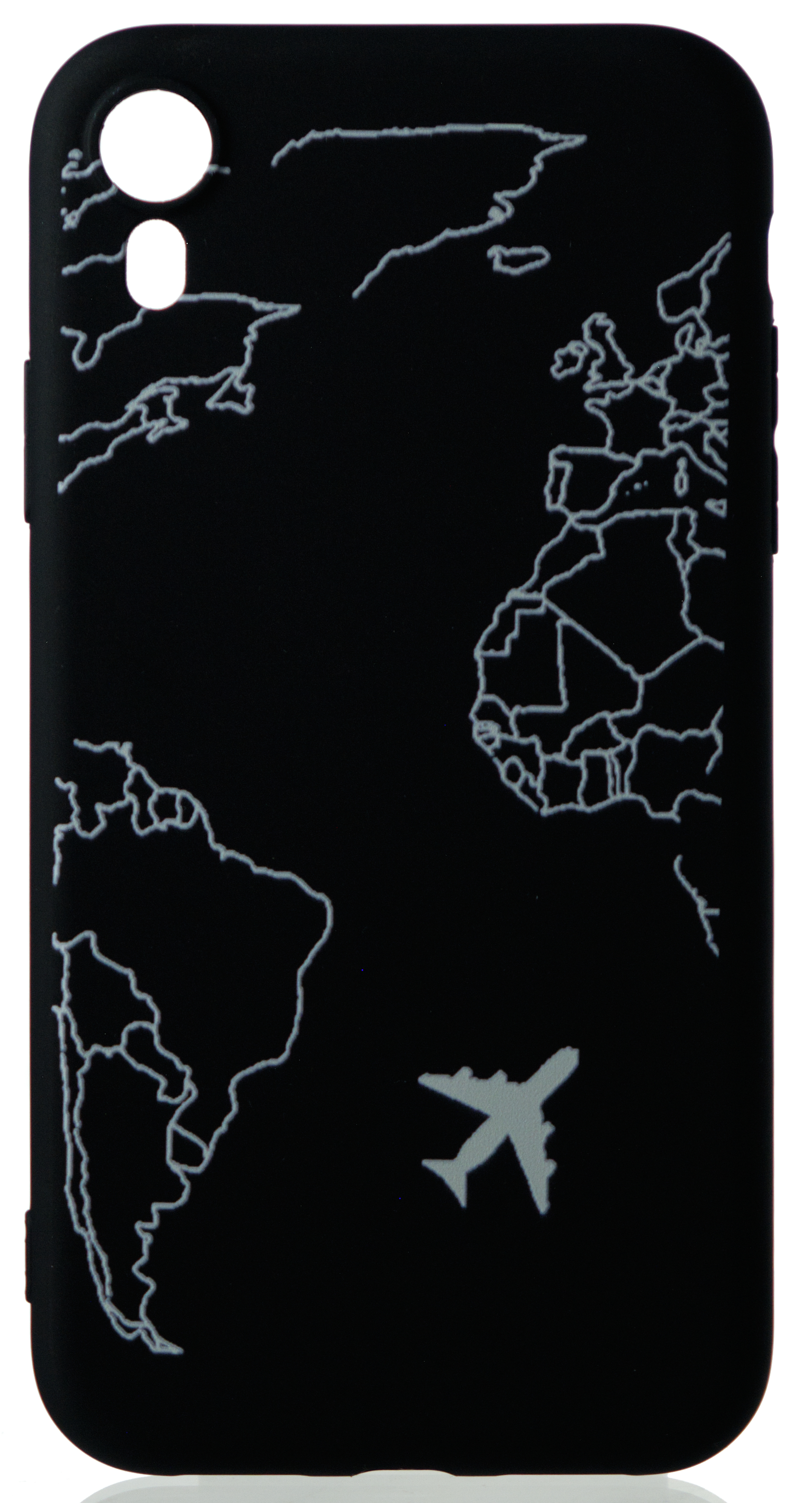 Чехол Airplane Continents для iPhone XR c принтом силиконовый